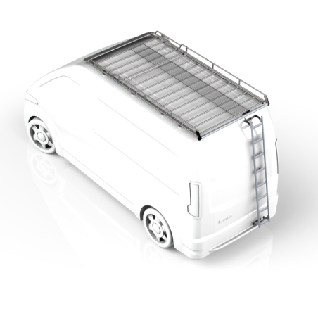 Gegalvaniseerd gelaste stalen imperiaal (met laadrol, spoiler, platform) en ladder op rechtse deur