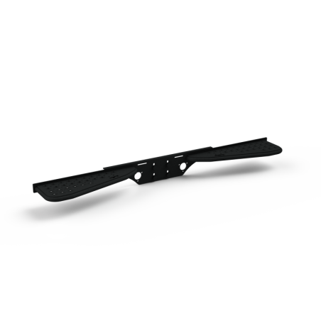 Black steel step without central part, to install on towbar