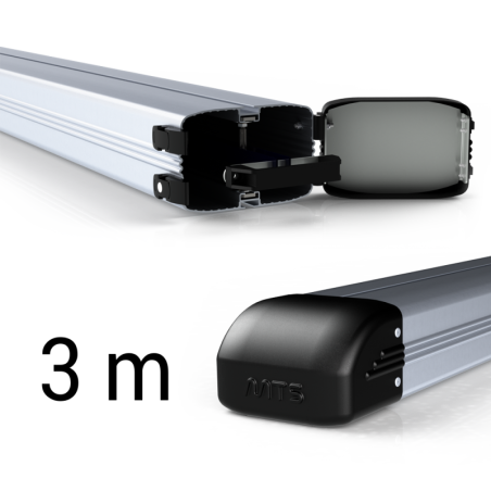 3-metre anodised-aluminium tube carrier, with lock, to install on ALU roof rack