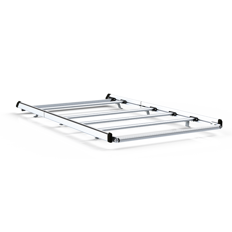 Anodised-aluminium roof rack to be assembled (with roller, spoiler)