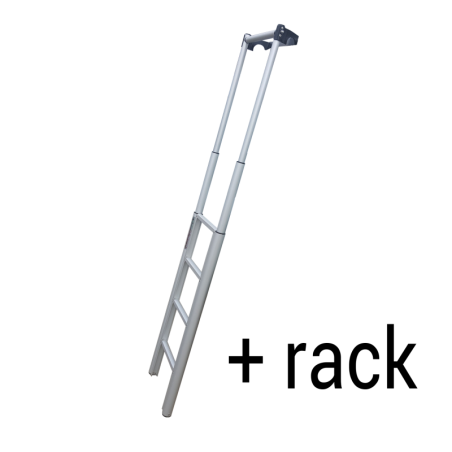 4-step telescopic ladder with storage