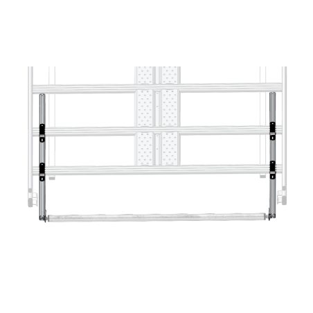 Welded-aluminium roof rack and ladder, with brackets for roller if rear view camera