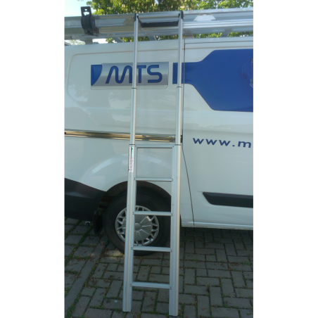 5-step telescopic ladder with storage