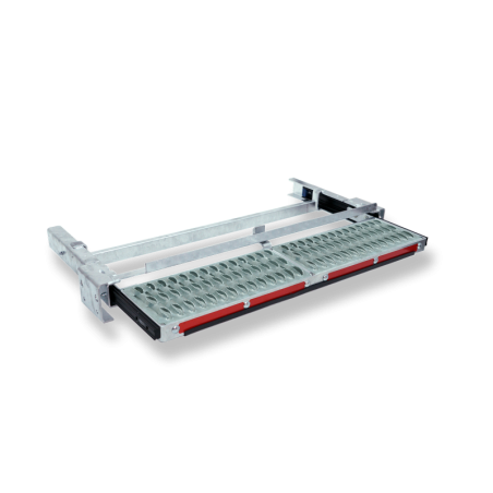 Sliding galvanised-steel step, Grip-type, for vehicle without towbar