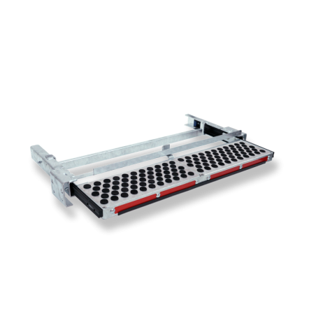 Sliding galvanised-steel step, Soft-type, for vehicle without towbar