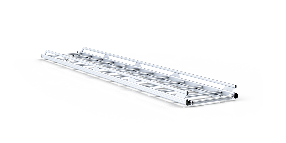 Demi-galerie aluminium (avec rouleau) à fixer sur barres de toit pour  véhicules utilitaires et fourgons